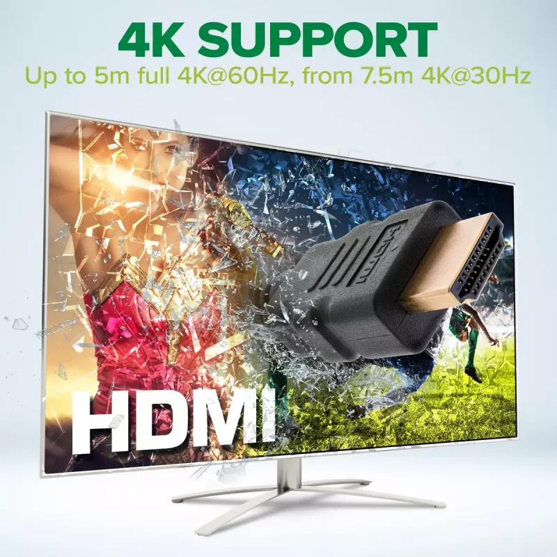 InLine HDMI kabelis, HDMI High Speed su Ethernet, kištukas / kištukas, juodas, 3 m