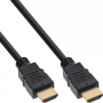 InLine HDMI laidas, HDMI High Speed su Ethernet, kištukas / kištukas, juodas, 10 m
