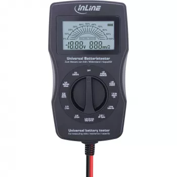 InLine Multifunkcinis baterijų testeris su LCD ekranu