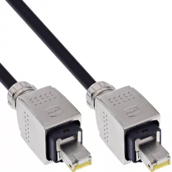 Tinklo kabelio ritė InLine Harting Cat.6A RJ-45 50m Juoda