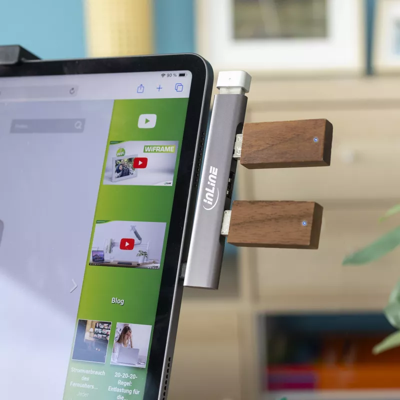 InLine Slim USB-C Hub, 4 prievadai, USB 3.0 + 3x USB 2.0, plonas dizainas
