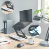 Leitz Ergo reguliuojamas kelių kampų stovas nešiojamam kompiuteriui, 80 % perdirbto plastiko
