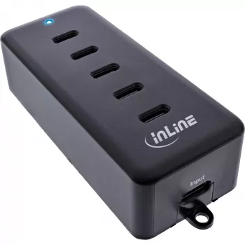 InLine USB-C PowerHub 5 prievadų 100W įkroviklis universalus suderinamumas