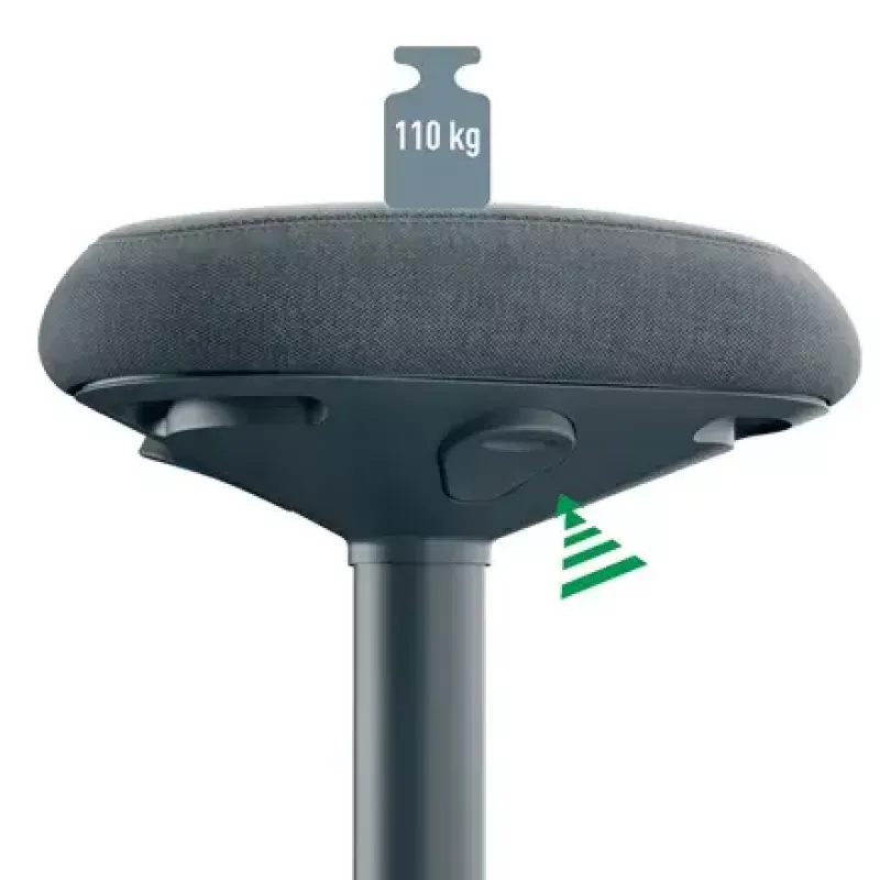 Biuro kėdė Leitz 65450089 su paminkštinta sėdyne, pilka, plastikinis rėmas