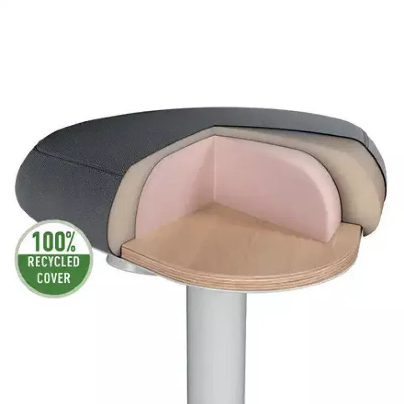 Biuro kėdė Leitz 65450085 su paminkštintu sėdėjimu, pilka, plastikinis rėmas