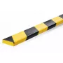 Durable S10 Plokščia plastikinė juosta 1000mm juoda/geltona 40mm