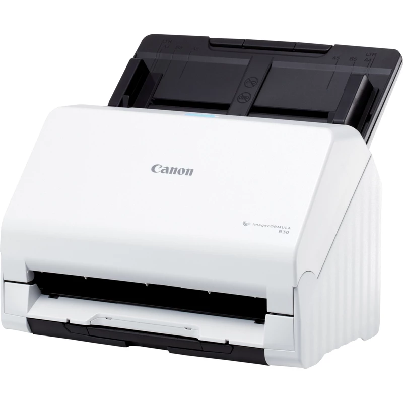 Canon imageFORMULA R30 stalinis dokumentų skaitytuvas be tvarkyklių, 216 x 356 mm, 600 x 600 DPI, ADF + lakštų padavimas, baltas, CIS, RGB LED