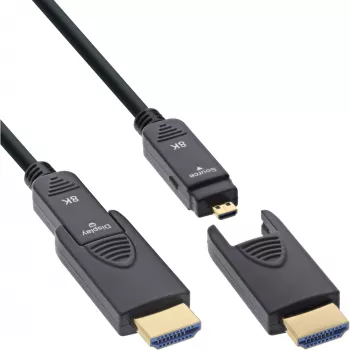 InLine HDMI AOC laidas, Ultra High Speed HDMI, 8K4K, nuimamas kištukas, 50 m