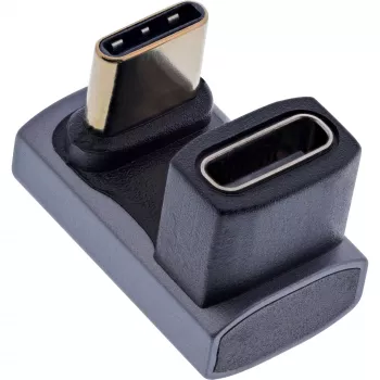 InLine USB4 adapteris, USB-C kištukas/lizdas 180°, aliuminis, pilkas