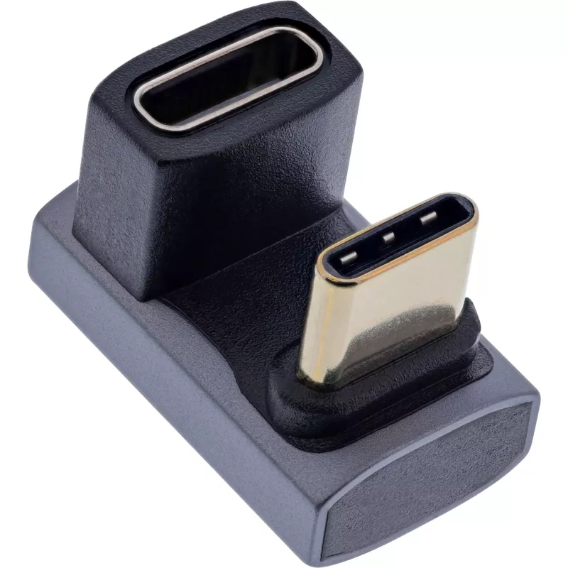 InLine USB4 adapteris, USB-C kištukas/lizdas 180°, aliuminis, pilkas