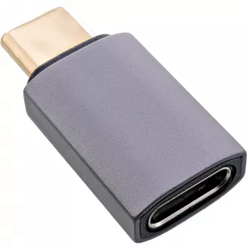InLine USB4 adapteris, USB-C kištukas / lizdas, aliuminis, pilkas
