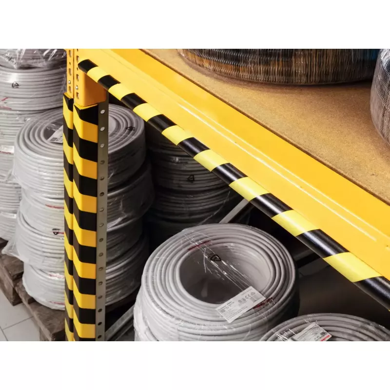 Durable C25R poliuretano juosta juoda-geltona apvali 1000 mm