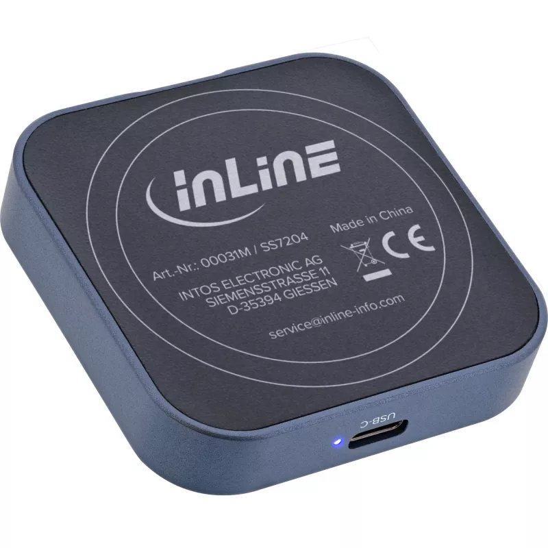 InLine Clip Case – magnetinis USB-C korpusas SATA III ir NVMe M.2 SSD diskams