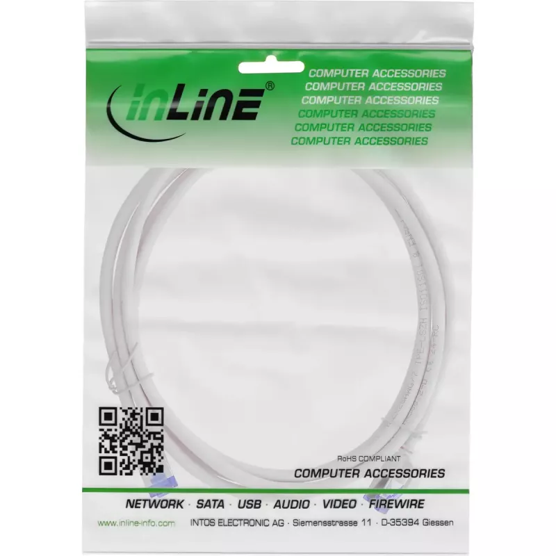 InLine 74914 tinklo kabelis pilkas 1,5 m Cat6a S/FTP (S-STP)