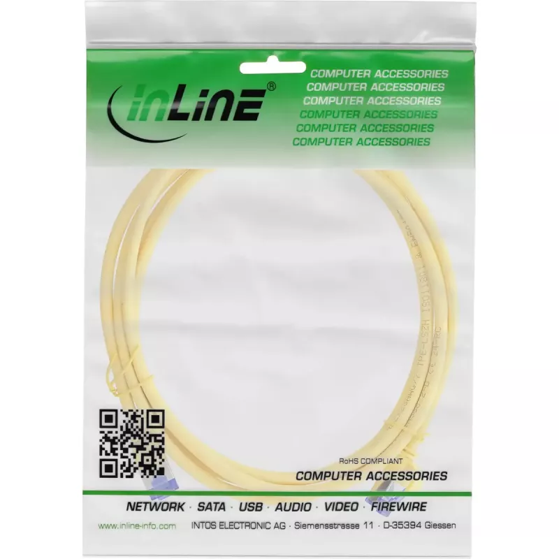 InLine 74920Y tinklo kabelis geltonas 20 m Cat6a S/FTP (S-STP)