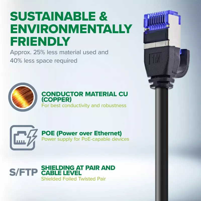 InLine 74901R tinklo kabelis raudonas 10 m Cat6a S/FTP (S-STP)
