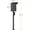 Stovas elektromobilių įkrovimo stotelei InLine 59989C, plieninis, juodas, 400x200x1667 mm