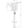 Stovas elektromobilių įkrovimo stotelei InLine 59989C, plieninis, juodas, 400x200x1667 mm