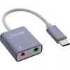 Garso adapteris InLine 33051F USB Type-C pilka 42x30x12mm