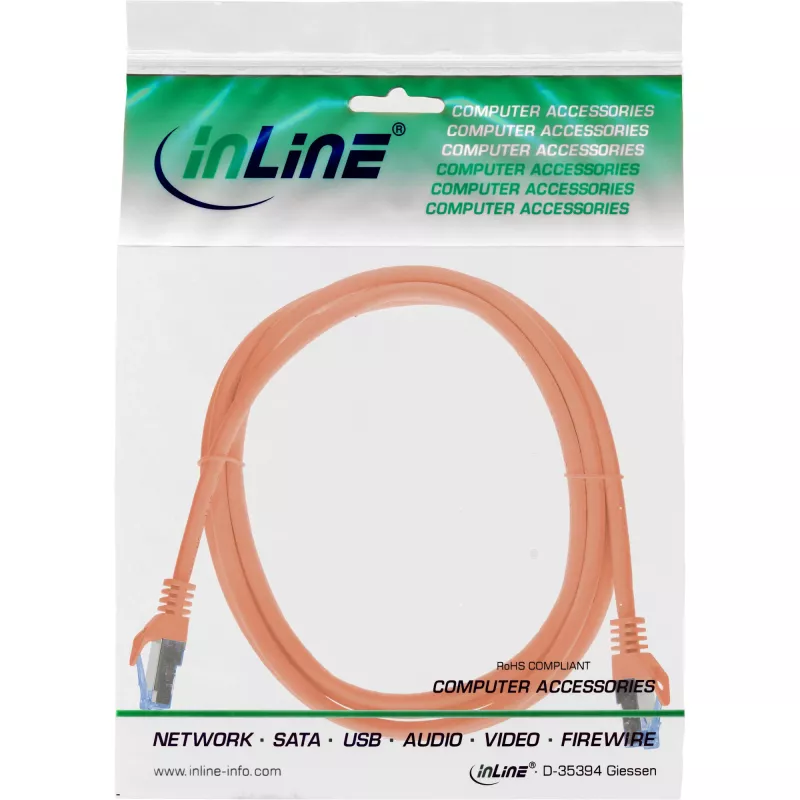 InLine 72633O tinklo kabelis oranžinis 0,3 m Cat6a S/FTP (S-STP)