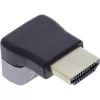 HDMI adapteris 90 laipsnių InLine 17991F, HDMI A kištukas – HDMI A lizdas, juodas/pilkas, auksuoti kontaktai
