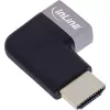 HDMI adapteris 90° InLine 17991E juodas pilkas auksuotas