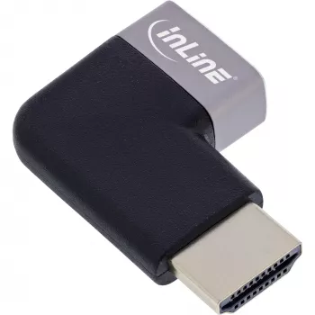 HDMI adapteris 90° InLine 17991E juodas pilkas auksuotas