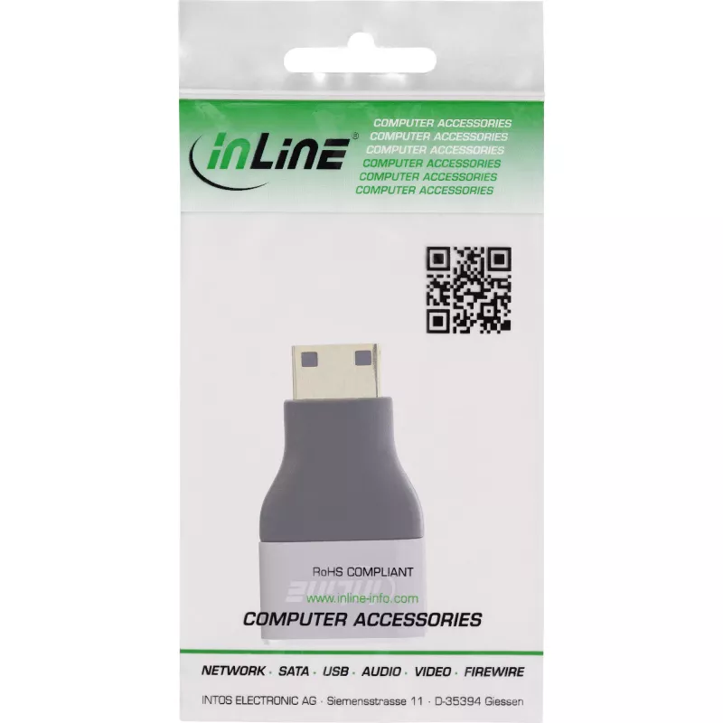 InLine 17991C lyties keitiklis HDMI A į Mini HDMI C juodas, pilkas