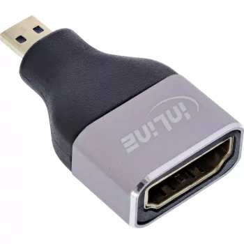 InLine 17991B HDMI A į Micro HDMI D adapteris, juodai pilkas