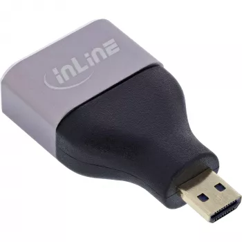 InLine 17991B HDMI A į Micro HDMI D adapteris, juodai pilkas