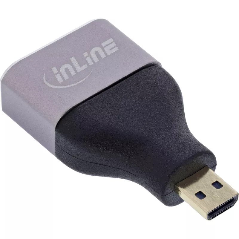 InLine 17991B HDMI A į Micro HDMI D adapteris, juodai pilkas