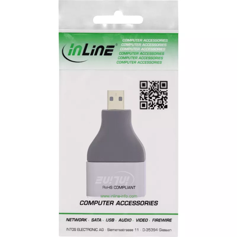 InLine 17991B HDMI A į Micro HDMI D adapteris, juodai pilkas