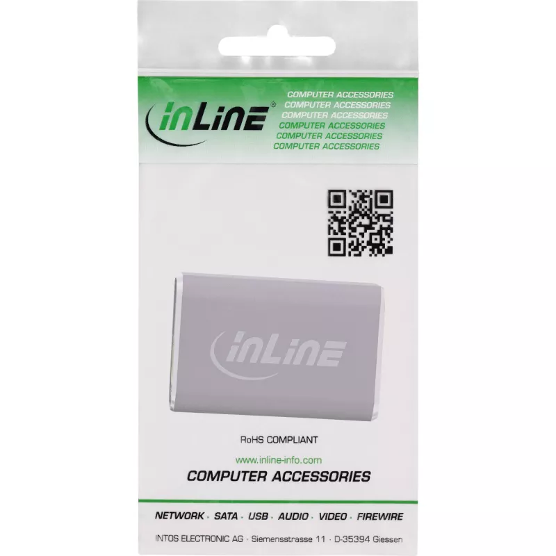HDMI lyties keitiklis InLine 17991A pilkas su auksuotais kontaktais