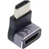 HDMI adapteris 90 laipsnių InLine 17991G, juodas, pilkas, auksuoti kontaktai