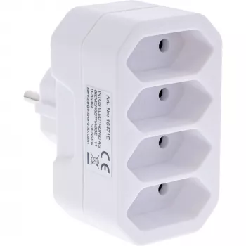InLine 16471E maitinimo adapteris iš C į F lizdą baltas