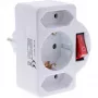 Maitinimo lizdo adapteris F tipas InLine 16471C 2x C tipas + F tipas baltas