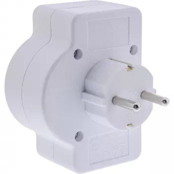 Maitinimo lizdo adapteris F tipas InLine 16471C 2x C tipas + F tipas baltas