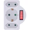 Maitinimo lizdo adapteris F tipas InLine 16471C 2x C tipas + F tipas baltas