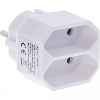 Maitinimo lizdo adapteris C tipo kištuku, tipas F, baltas, InLine 16471D