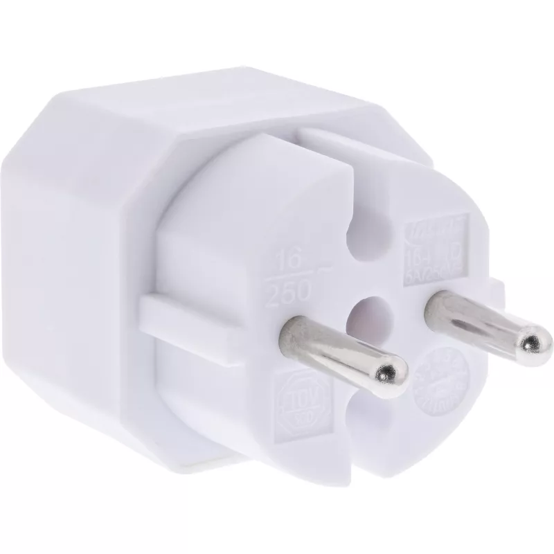 Maitinimo lizdo adapteris C tipo kištuku, tipas F, baltas, InLine 16471D