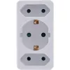 Maitinimo adapterio kištukas F tipo InLine 16471B 2x C tipo + F tipo baltas