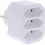 InLine 16471A maitinimo adapteris su kištuku F tipas į 3x C tipas, baltas