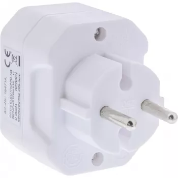InLine 16471A maitinimo adapteris su kištuku F tipas į 3x C tipas, baltas