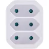InLine 16471A maitinimo adapteris su kištuku F tipas į 3x C tipas, baltas