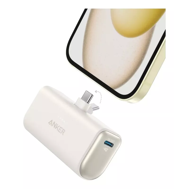 Power bank Anker A1653021, 5 mAh, Power Delivery, 2× USB-C, 18 W, 3 A, Smėlinė