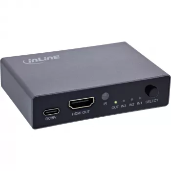 HDMI jungiklis InLine 65020 3 prievadai 8K 60Hz HDCP 2.3