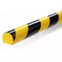 Durable S32R plastikinis apvalus juodas geltonas 1000 mm