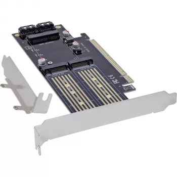 InLine 76660T PCIe kortelė M.2 NVMe, M.2 SATA ir mSATA