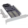 InLine 76660T PCIe kortelė M.2 NVMe, M.2 SATA ir mSATA