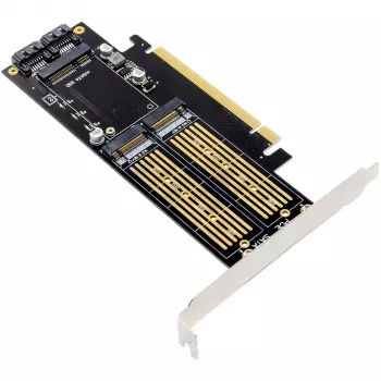 InLine 76660T PCIe kortelė M.2 NVMe, M.2 SATA ir mSATA